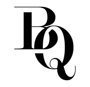Monogram Logo Vektörü Başlangıç Harfleri BQ