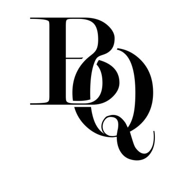 Monogram Logo Vektörü Başlangıç Harfleri BQ