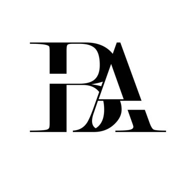 Monogram Logo Vektörü Başlangıç Harfleri BA