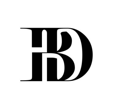 Monogram Logo Vektörü Başlangıç Harfleri BD