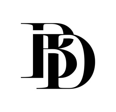 Monogram Logo Vektörü Başlangıç Harfleri BD