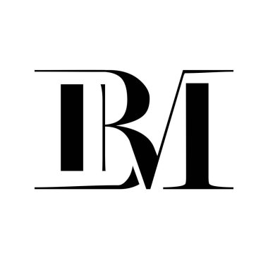 Monogram Logo Vektörü Başlangıç Harfleri BM