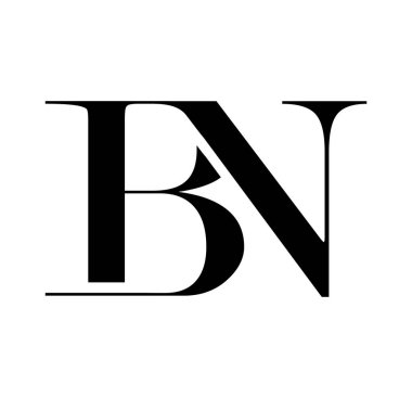 Monogram Logo Vektörü Başlangıç Harfleri BN