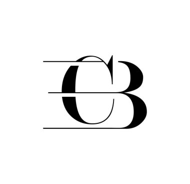 Monogram Logo Vektörü Başlangıç Harfleri CB