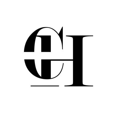 Monogram Logo Vektörü Başlangıç Harfleri CH