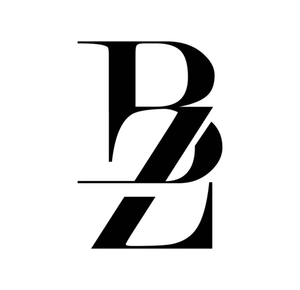 モノグラムロゴベクトル初期文字Bz — ストックベクタ