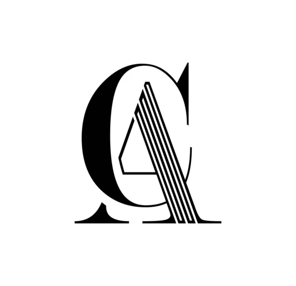Monogram Logo Vektörü Harfler — Stok Vektör