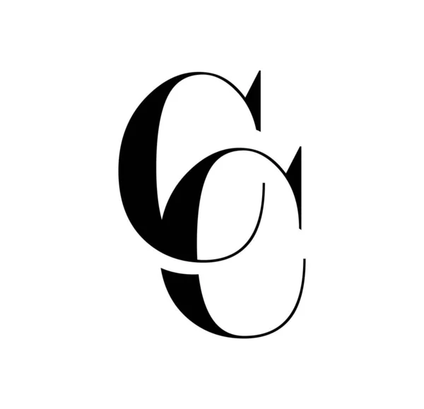 Monogram Logo Vektörü Başlangıç Harfleri — Stok Vektör