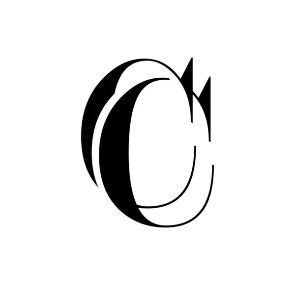 Logo Del Monogramma Vettoriale Lettere Iniziali — Vettoriale Stock