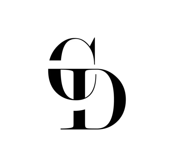 Monogram Logo Vektörü Harfler — Stok Vektör