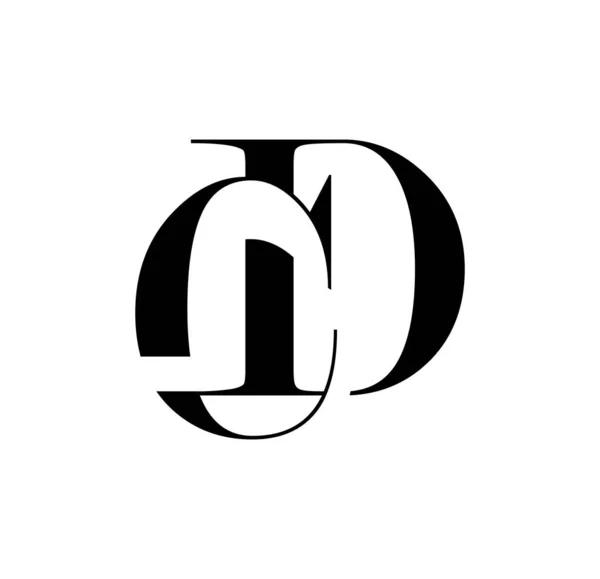 Monograma Logo Vector Letras Iniciais — Vetor de Stock