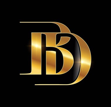 Altın Monogram İlk Harfler BD