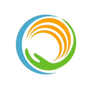 Çember El Bakımı Vektör İllüstrasyon Logosu