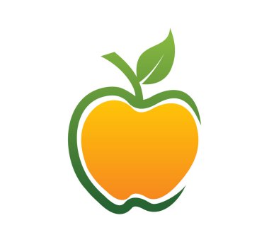 Apple Orange Circle Meyve Logosu İşareti