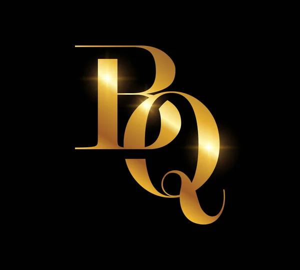 Goldenes Monogramm Logo Anfangsbuchstaben — Stockvektor