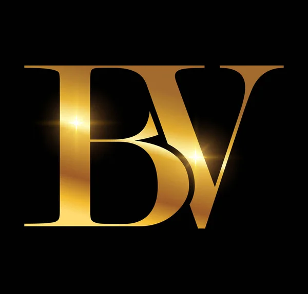 Logotipo Monograma Dourado Letras Iniciais —  Vetores de Stock