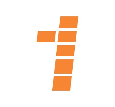 Bir Numaralı İşaret Vektörü İllüstrasyon Simgesi 