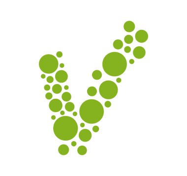 Monogram Logosu İlk V Harfi Vektör İllüstrasyonu