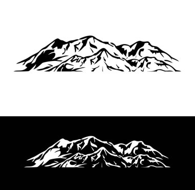 Dağ Logosu Vektör İllüstrasyon İşareti