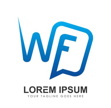 Monogram Logosu Başlangıç Harfleri WF