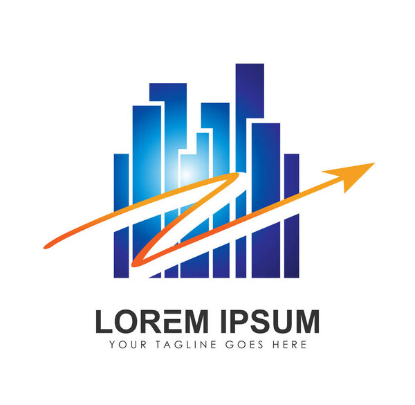 Векторная икона логотипа экспоненциальных городов