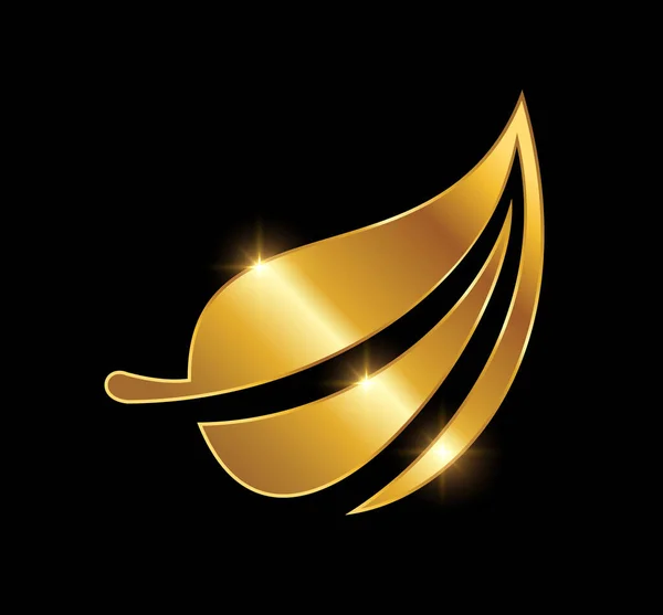 Icône Vectorielle Logo Feuille — Image vectorielle