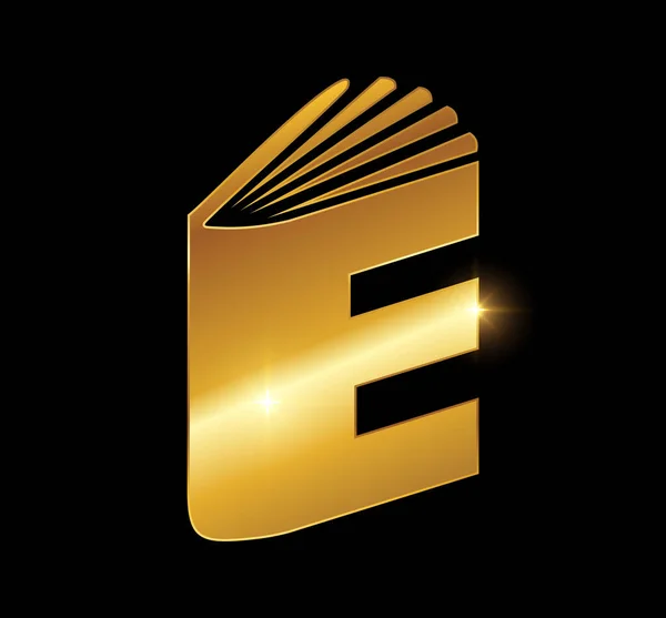 Logo Monogramme Livre Lettre Initiale — Image vectorielle