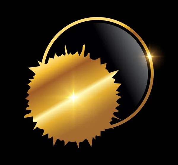 Golden Splash Paint Logo Vector Icon —  Vetores de Stock