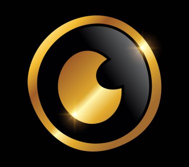 Golden Eye Logo Vector Icon