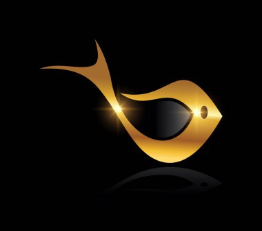 Altın Balık Logo vektör simgesi