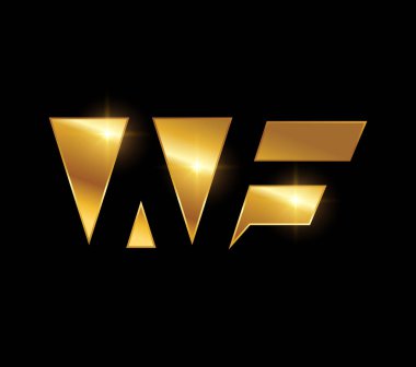 WF Monogram Logo vektör simgesi