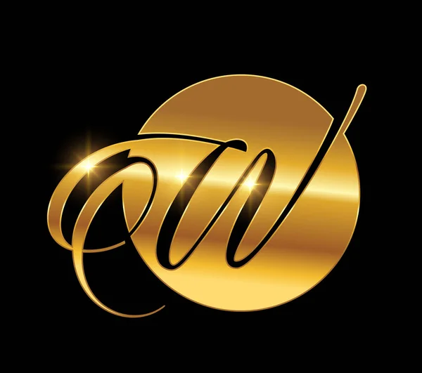 Golden Monogram Logo Initial Letter — 스톡 벡터