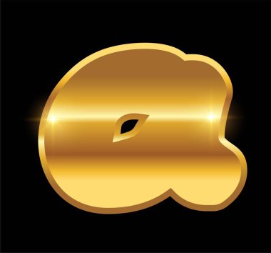 Altın Monogram Logosu Baş harf A