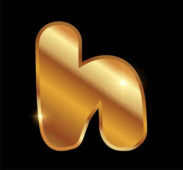 Altın Harf Monogram Logo Vektörü Llüstrasyonu — Stok Vektör
