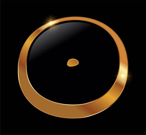 Carta Ouro Monograma Logo Vector Ilustração —  Vetores de Stock