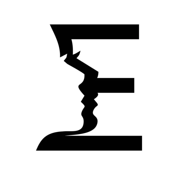 Kvinnors Monogram Logotyp Vektor Illustration Brev — Stock vektor