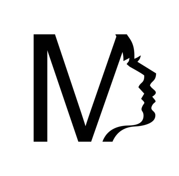 Frauen Monogramm Logo Vektor Illustration Buchstabe — Stockvektor
