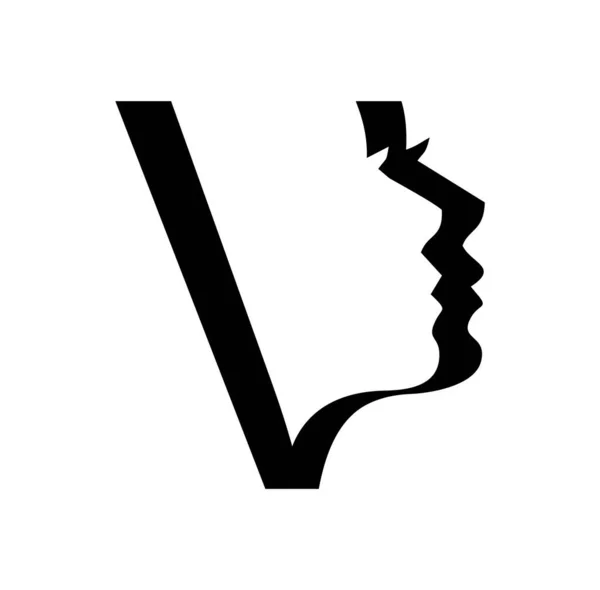 Женская Монограмма Векторная Иллюстрация Логотипа — стоковый вектор