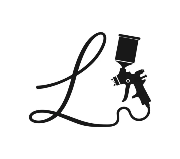 Логотип Монограммы Распылителя Ружья — стоковый вектор