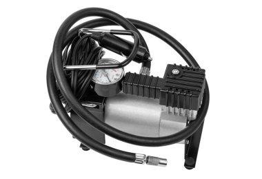 Otomobil kompresörü. Taşınabilir hava kompresörü. Lastik enflasyonu için mini kompresör. - Evet. Yüksek kalite fotoğraf