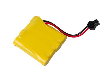 Beyaz arkaplanda nikel kadmiyum pil izole edilmiş. Yüksek kalite fotoğraf