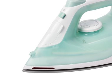  Buhar ütüsü beyaz arka planda izole edilmiş. Beyaz arka planda elektrikli ütü. Yüksek kalite fotoğraf