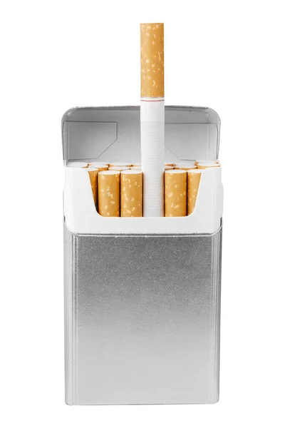 stock image Open pack of cigarettes isolated on white background. High quality photo