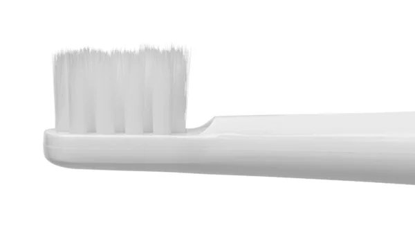 Cerdas Escova Dentes Isoladas Fundo Branco Escova Dentes Perto Isole — Fotografia de Stock