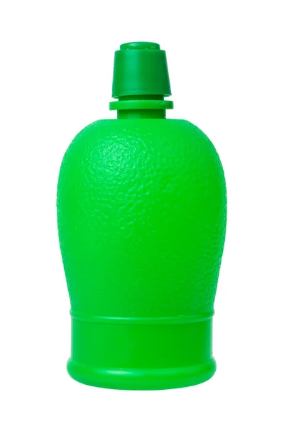 Зелена Пляшка Ізольована Білому Тлі Вапняна Пляшка Високоякісна Фотографія — стокове фото