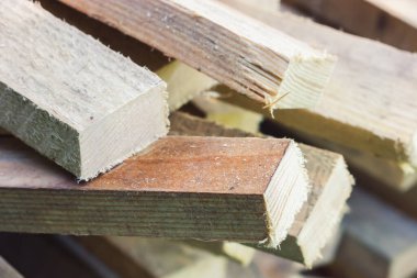 Çam tahtası yakın plan. Tahta kalaslar. Yüksek kalite fotoğraf