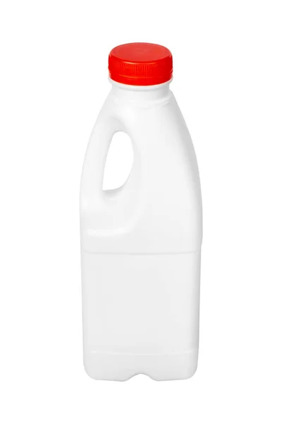 Botella Leche Aislada Sobre Fondo Blanco Foto Alta Calidad —  Fotos de Stock