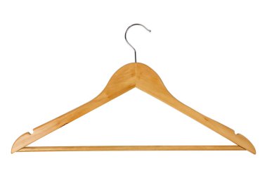 Elbise askısı beyaz arka planda izole edilmiş. Yüksek kalite fotoğraf