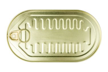 Konserve balıkları beyaz arka planda izole edilmiş. Yüksek kalite fotoğraf