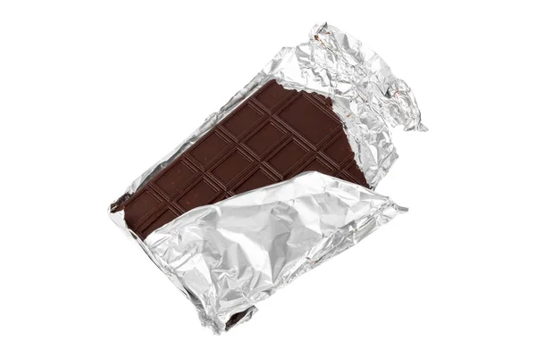 Barretta Cioccolato Isolata Fondo Bianco Foto Alta Qualità — Foto Stock